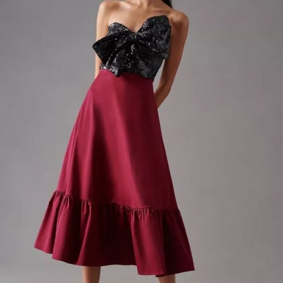 BNWT Hutch Sequin Bow-Tie Maxi Dress - Picture 4 of 7